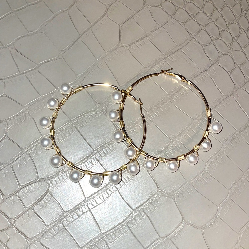 Pearl Hoops!! New